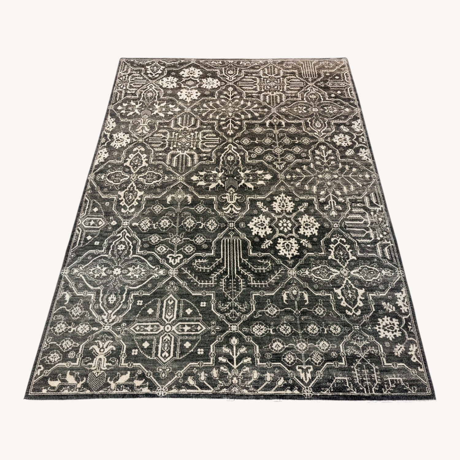 Contemporary Light Gray Wool Area Rug 9' x 12' - image-0