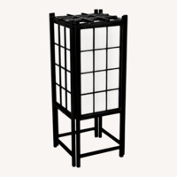 18" Japanese Shoji Floor Lamp