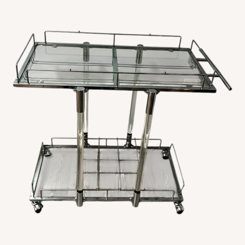 Used Mercury Row Acrylic Collection Bar Cart for sale on AptDeco