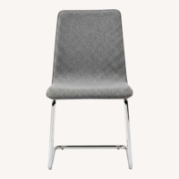 CB2 Pony Tweed Light Gray Dining Chairs