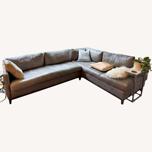 Used CR Laine Furniture Light Gray 2 Piece Sectional for sale on AptDeco