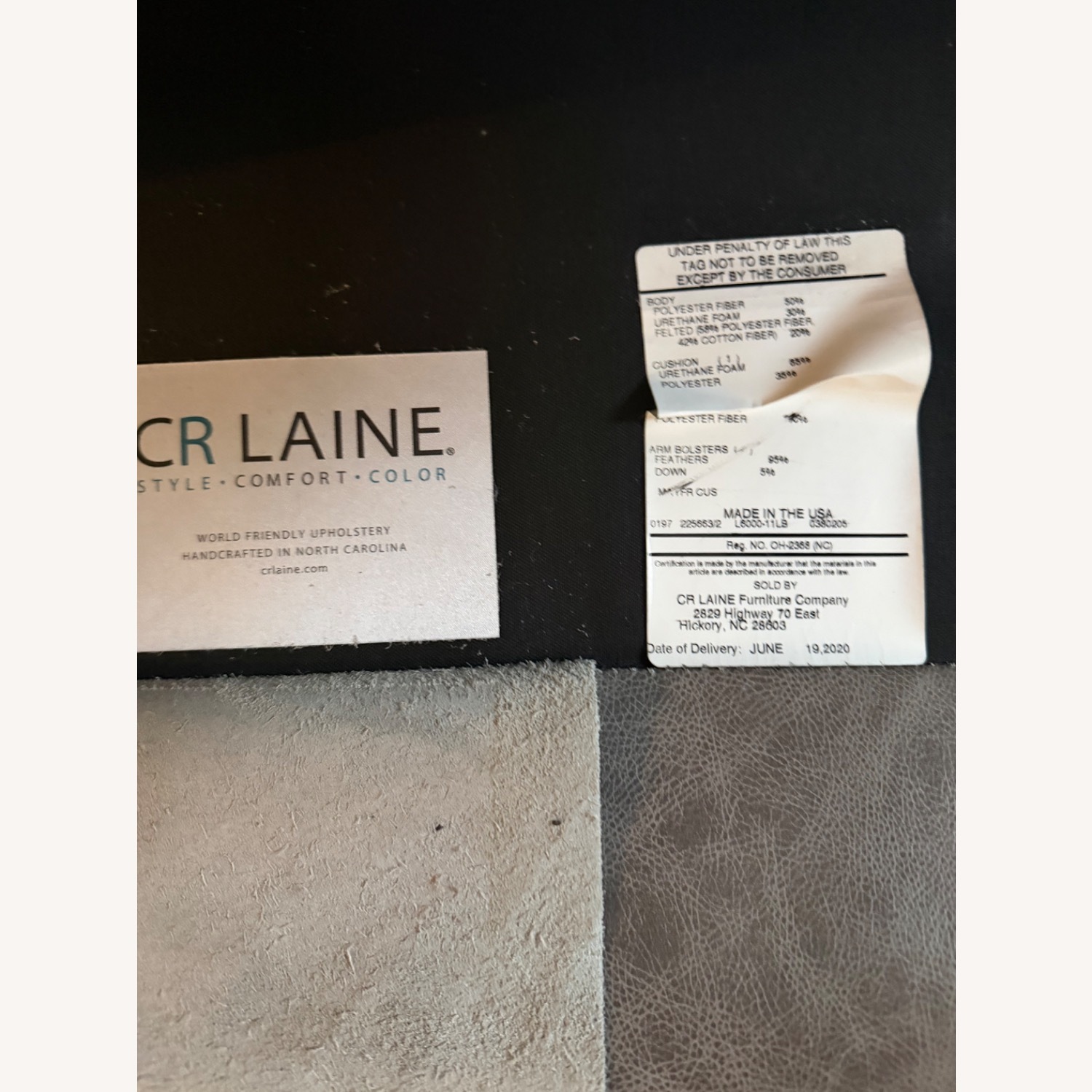 CR Laine Furniture Light Gray 2 Piece Sectional - image-4