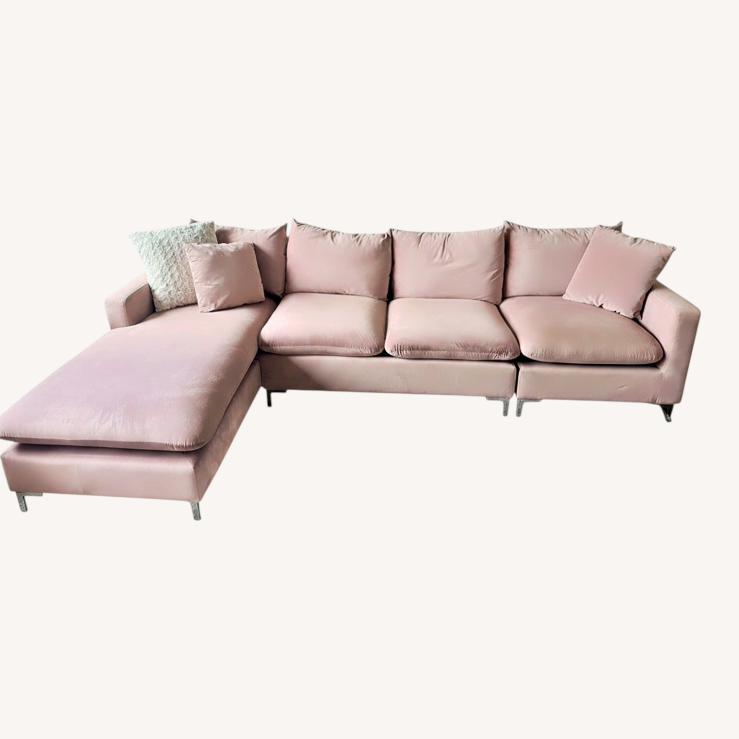 Couch with Chaise Lounge - image-0