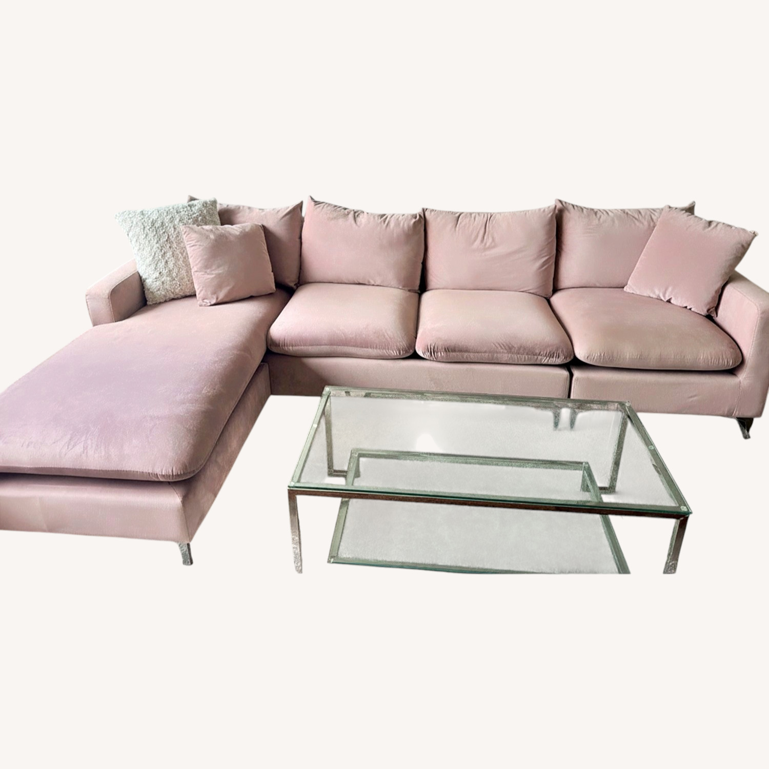 Couch with Chaise Lounge - image-5