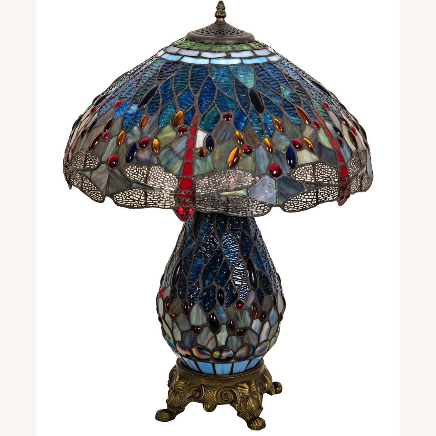 Stained Glass Dragonfly Table Lamp - image-2