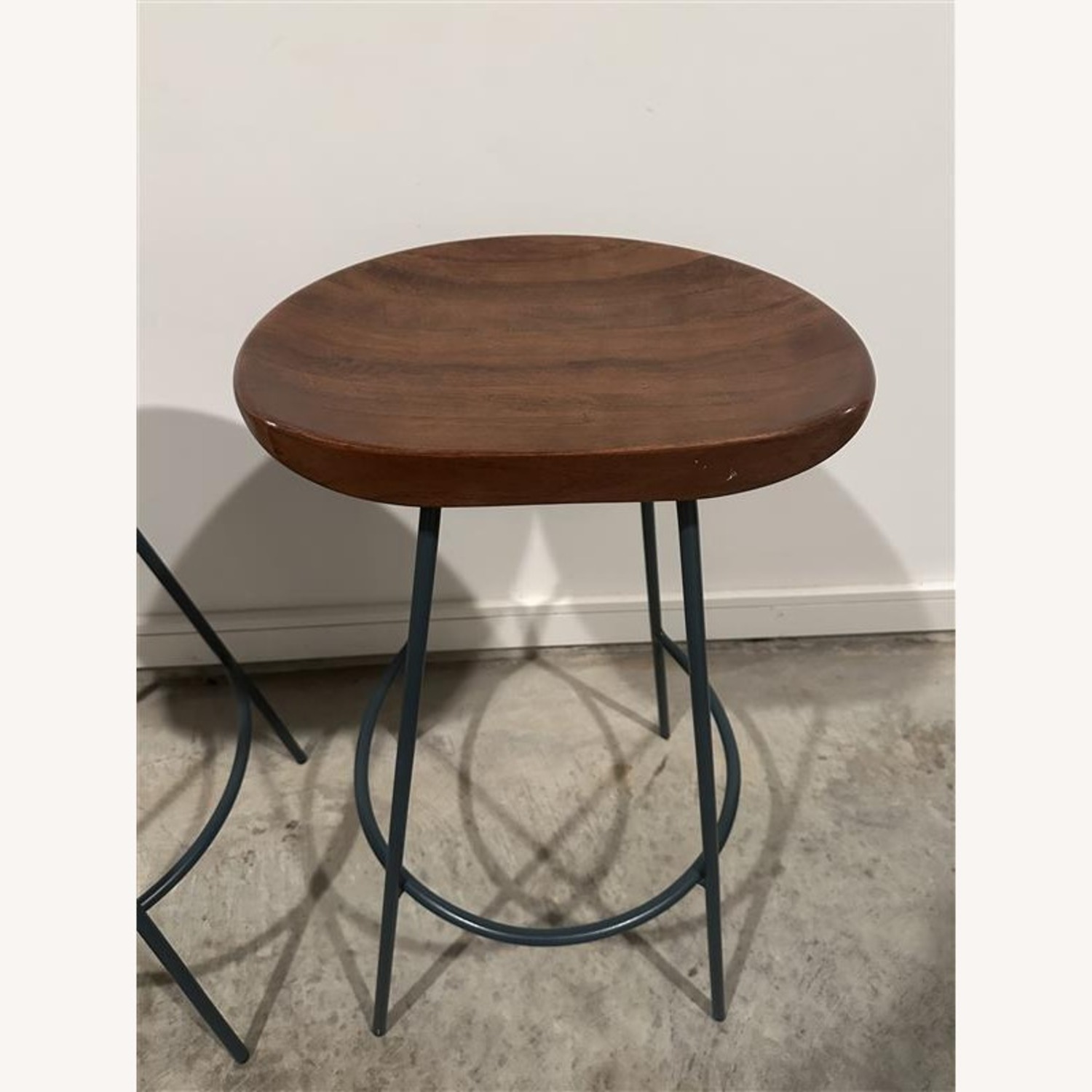 West Elm Alden Dark Brown Wood Stools - image-1