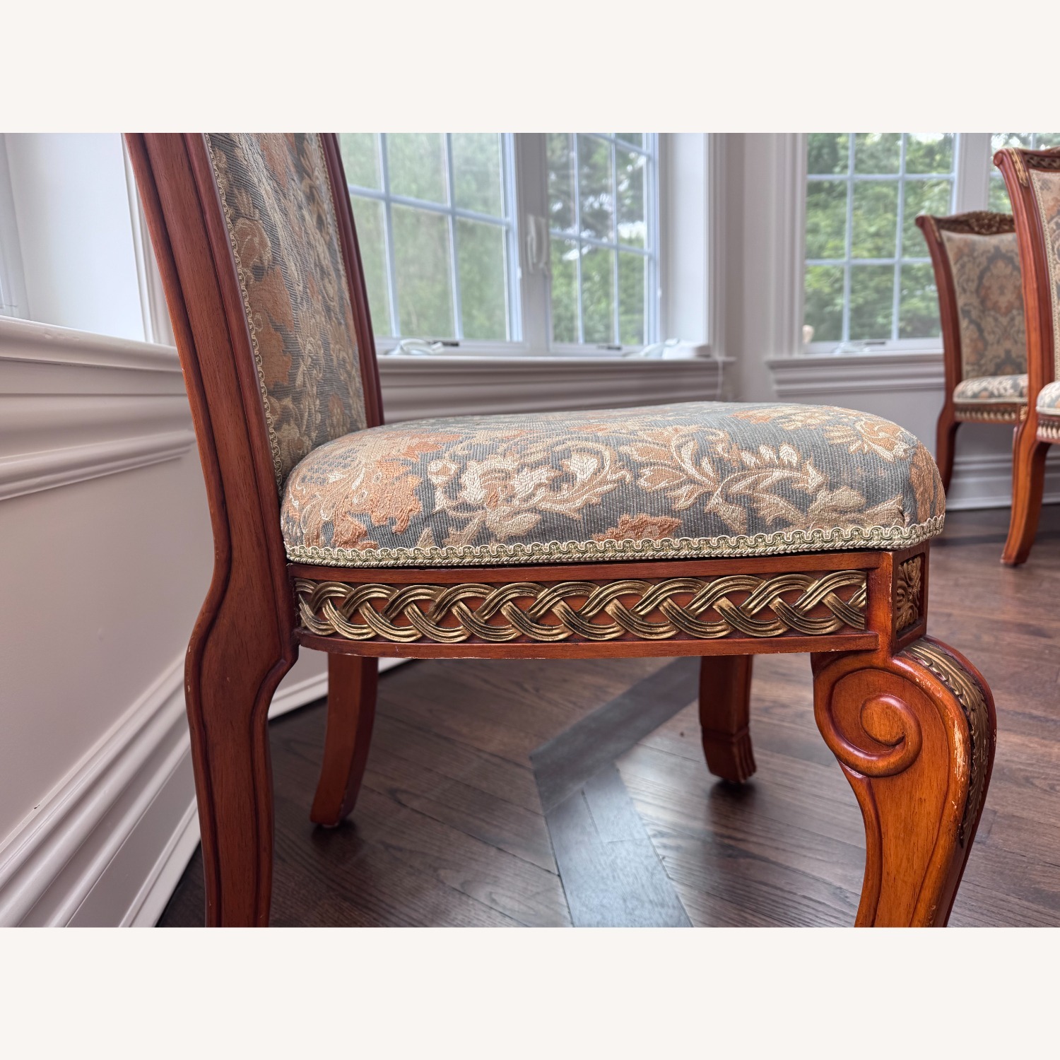 Vintage/Antique Finds Fabric Dining Chairs - image-4