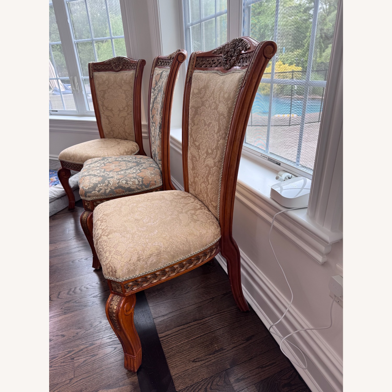 Vintage/Antique Finds Fabric Dining Chairs - image-7