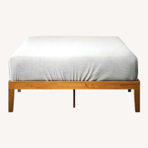 Used Natural Wood Queen Bed for sale on AptDeco