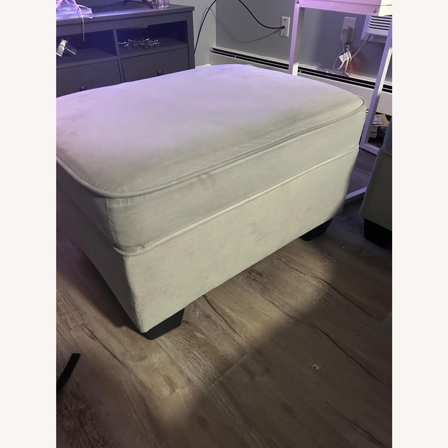Julie Gray Ottoman (2) - image-1
