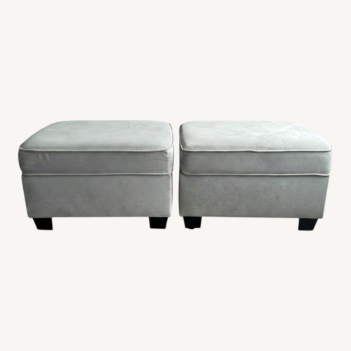 Used Julie Gray Ottoman (2) for sale on AptDeco