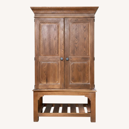 Used Ethan Allen Oak TV Armoire Cabinet for sale on AptDeco