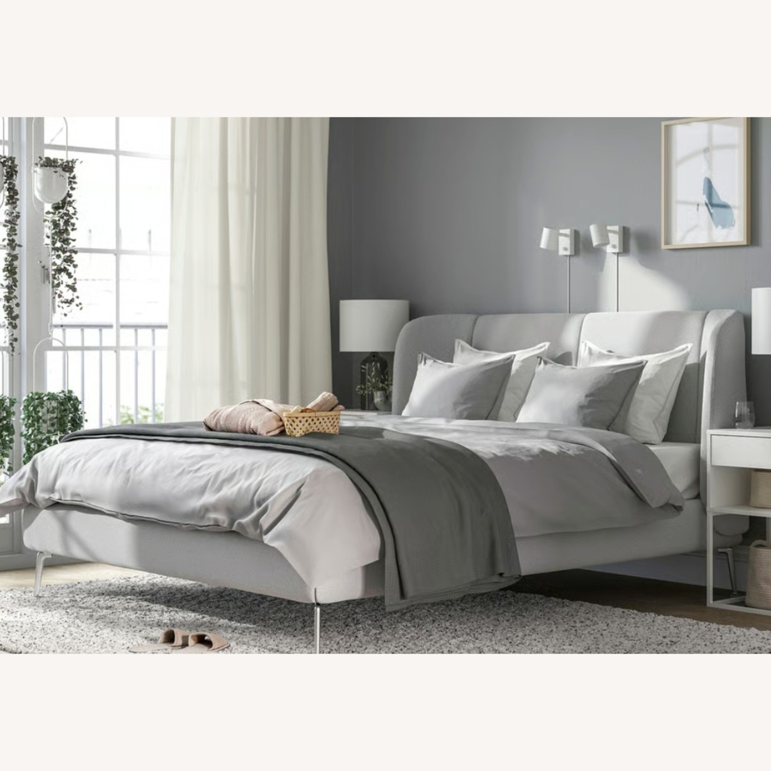 IKEA Tufjord Queen Bed W Slats - image-2