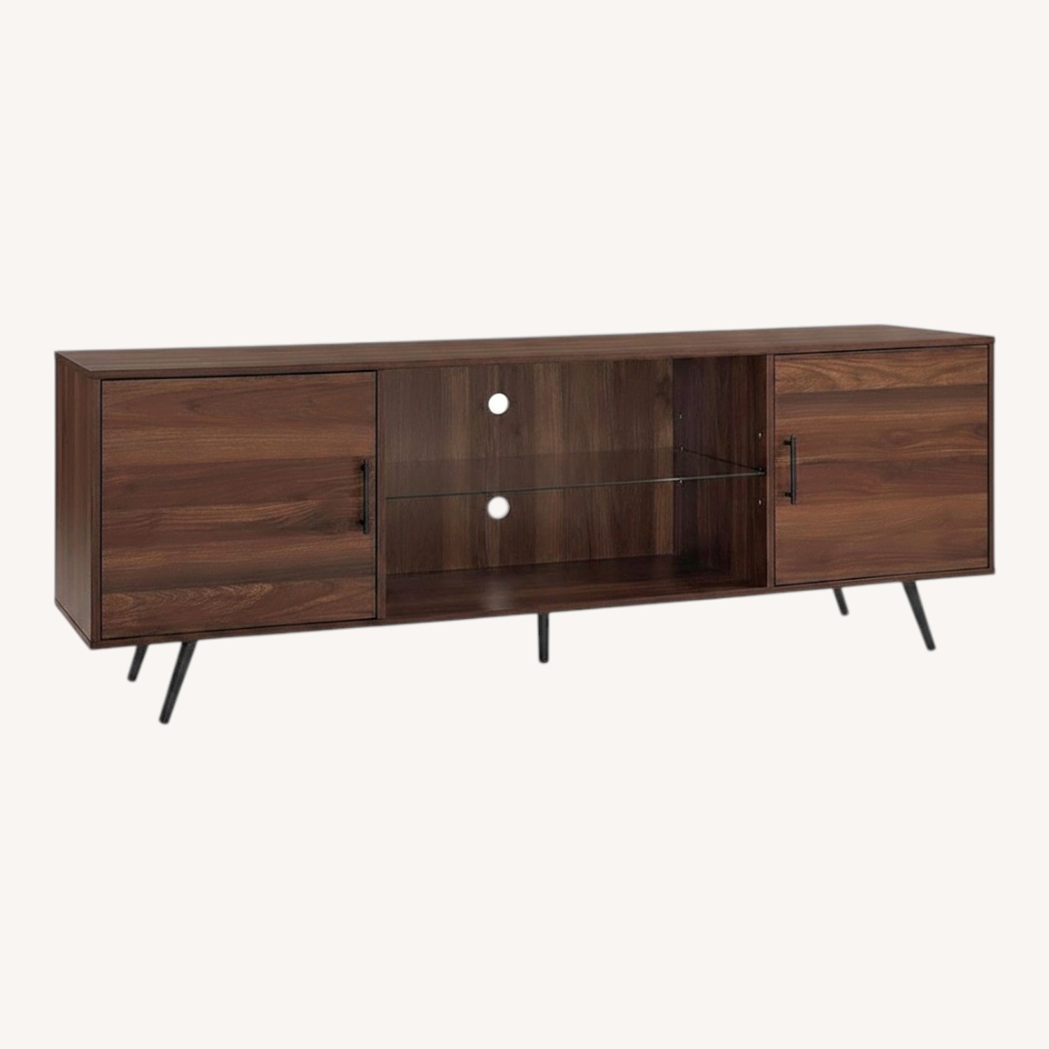 Wayfair Dark Brown Wood Media Storage - image-1