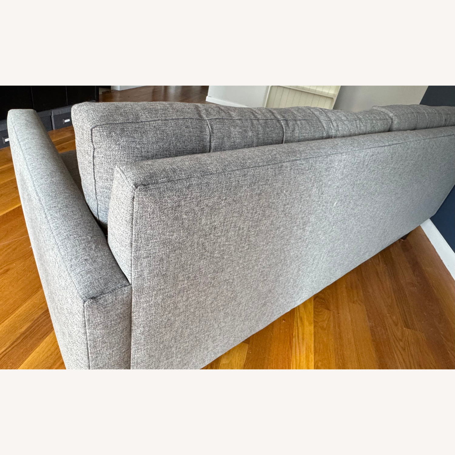 Crate & Barrel Petrie Light Gray Wool 3+ Seater Sofa - image-3