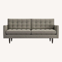 Crate & Barrel Petrie Light Gray Wool 3+ Seater Sofa