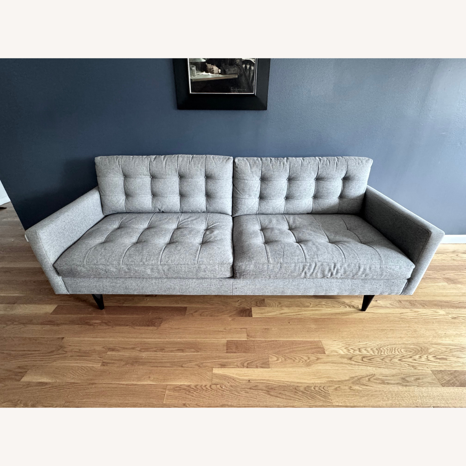 Crate & Barrel Petrie Light Gray Wool 3+ Seater Sofa - image-1