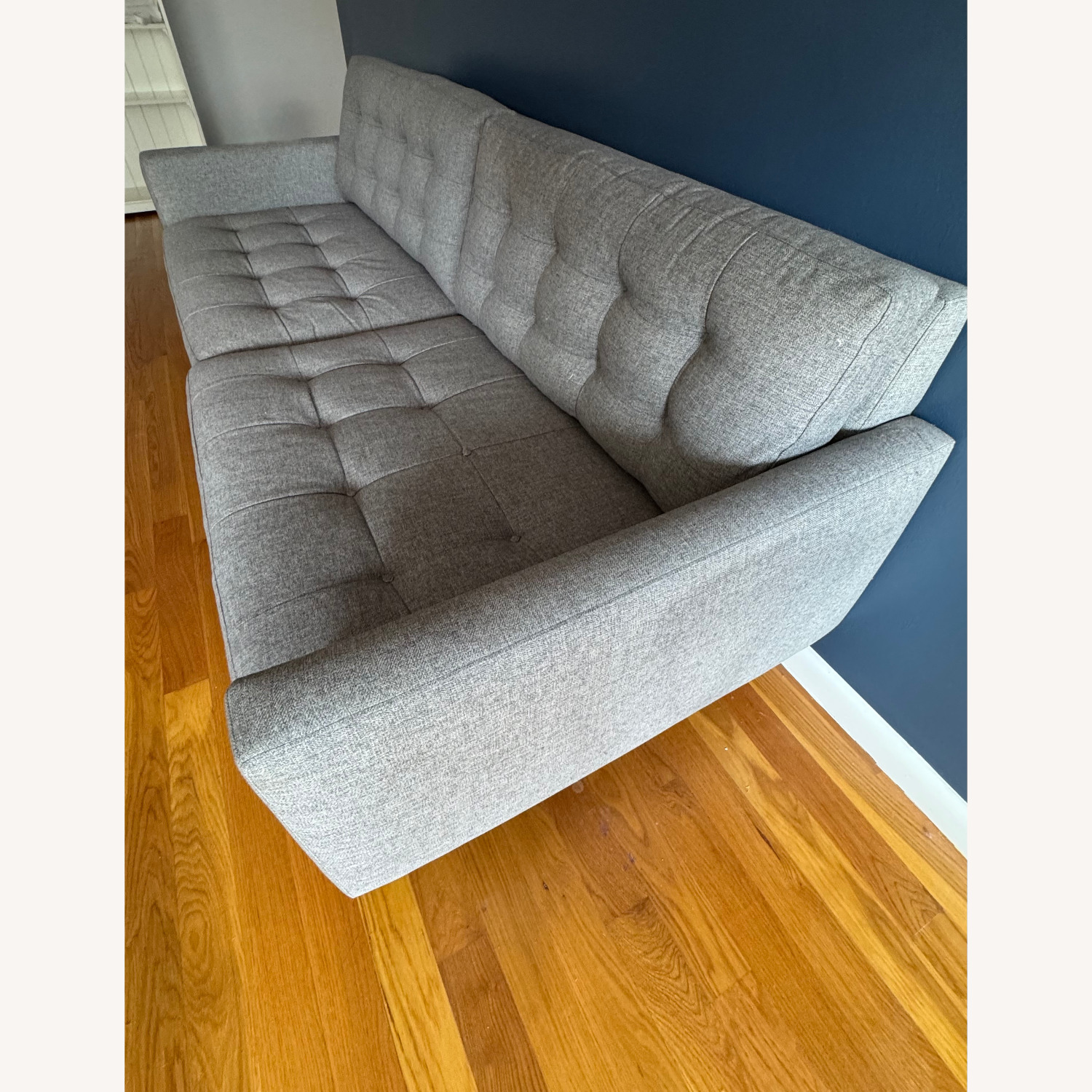 Crate & Barrel Petrie Light Gray Wool 3+ Seater Sofa - image-7