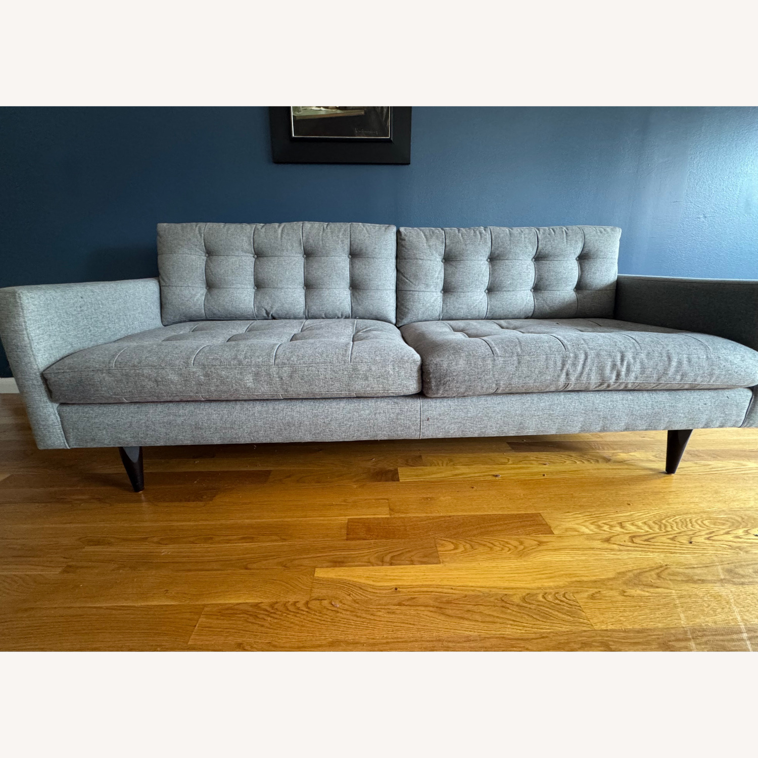 Crate & Barrel Petrie Light Gray Wool 3+ Seater Sofa - image-6