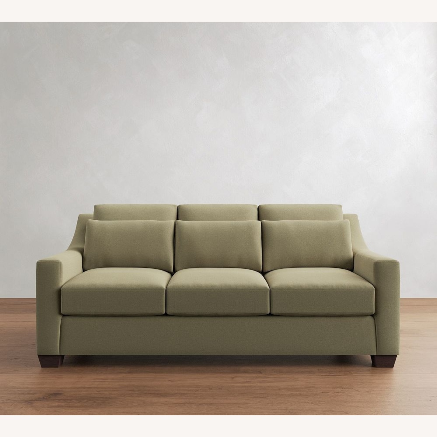 Pottery Barn York Green Velvet 3+ Seater Sofa - image-7
