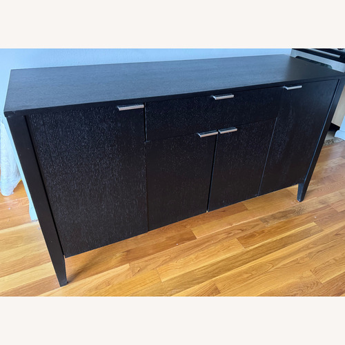 Used Crate & Barrel Triad Black Wood Sideboard for sale on AptDeco