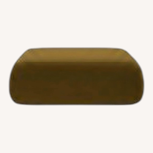 Used Tom Dixon Plump Velvet Ottoman Royal Forest Green for sale on AptDeco