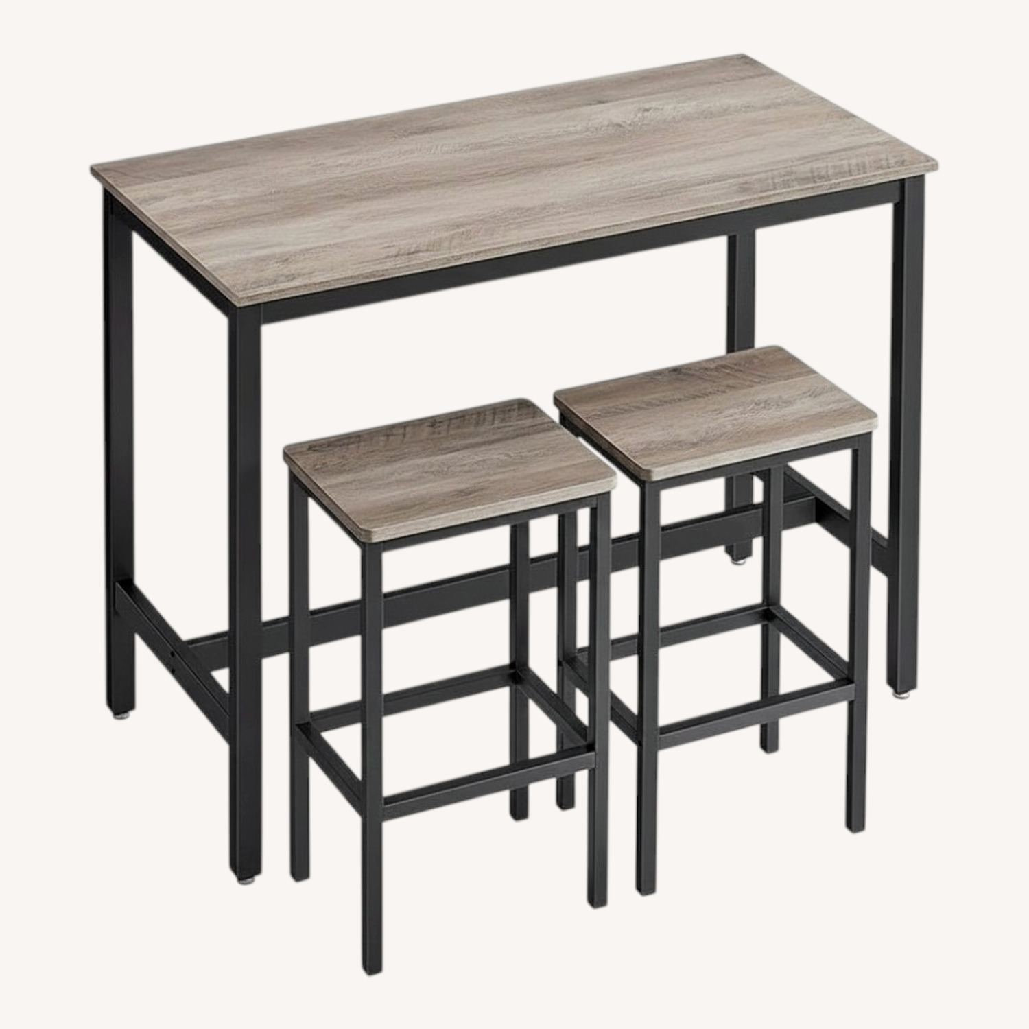 Dark Gray Wood Dining Table - image-0