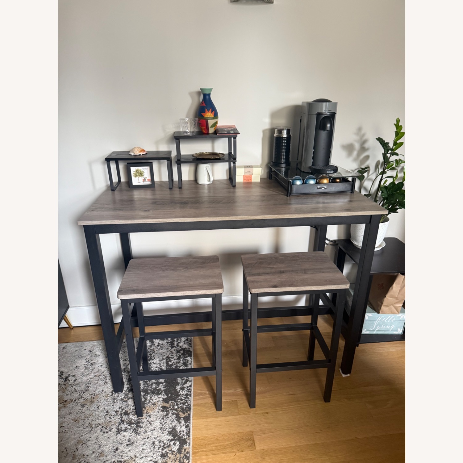 Dark Gray Wood Dining Table - image-2