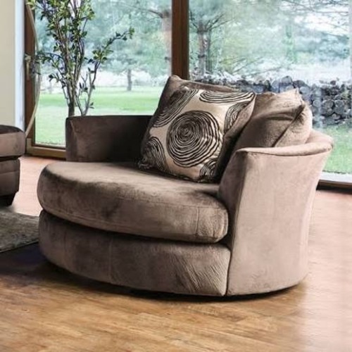 Used Bonaventura Brown Swivel Chair for sale on AptDeco