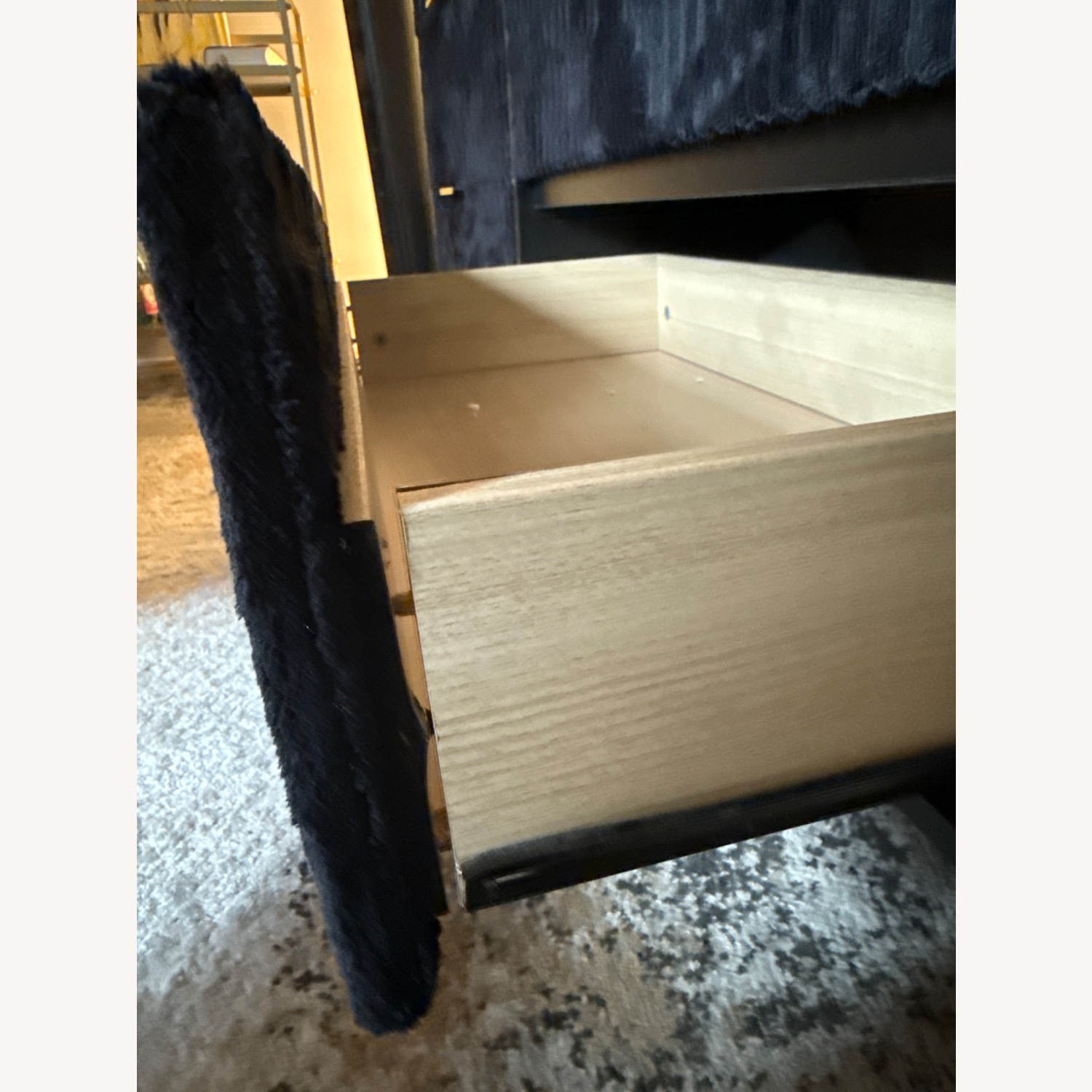 Black Velvet Fluted Wood Dresser - image-4
