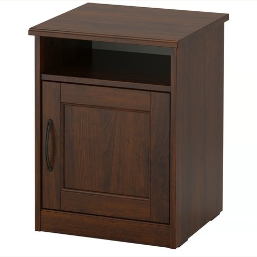 Used IKEA Songesand Dark Brown Wood Nightstand for sale on AptDeco