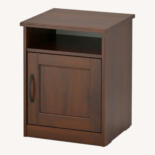Used IKEA Songesand Dark Brown Wood Nightstand for sale on AptDeco