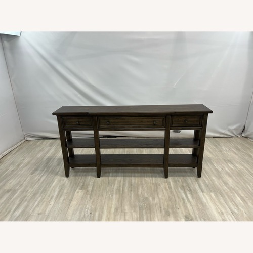 Used Briarwood Living Eden Ridge Saddle Brow Console for sale on AptDeco