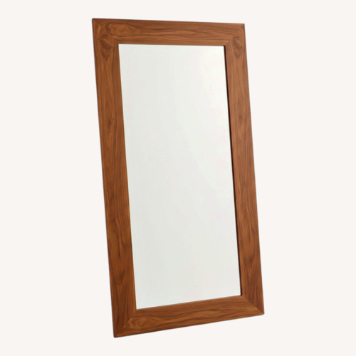 Used Dark Brown Wood Floor Mirror for sale on AptDeco