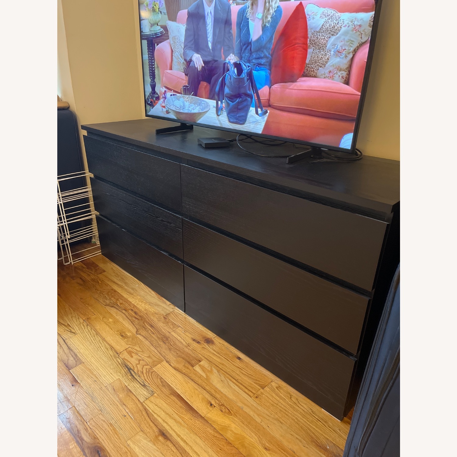 IKEA MALM Black Wood Dresser - image-2