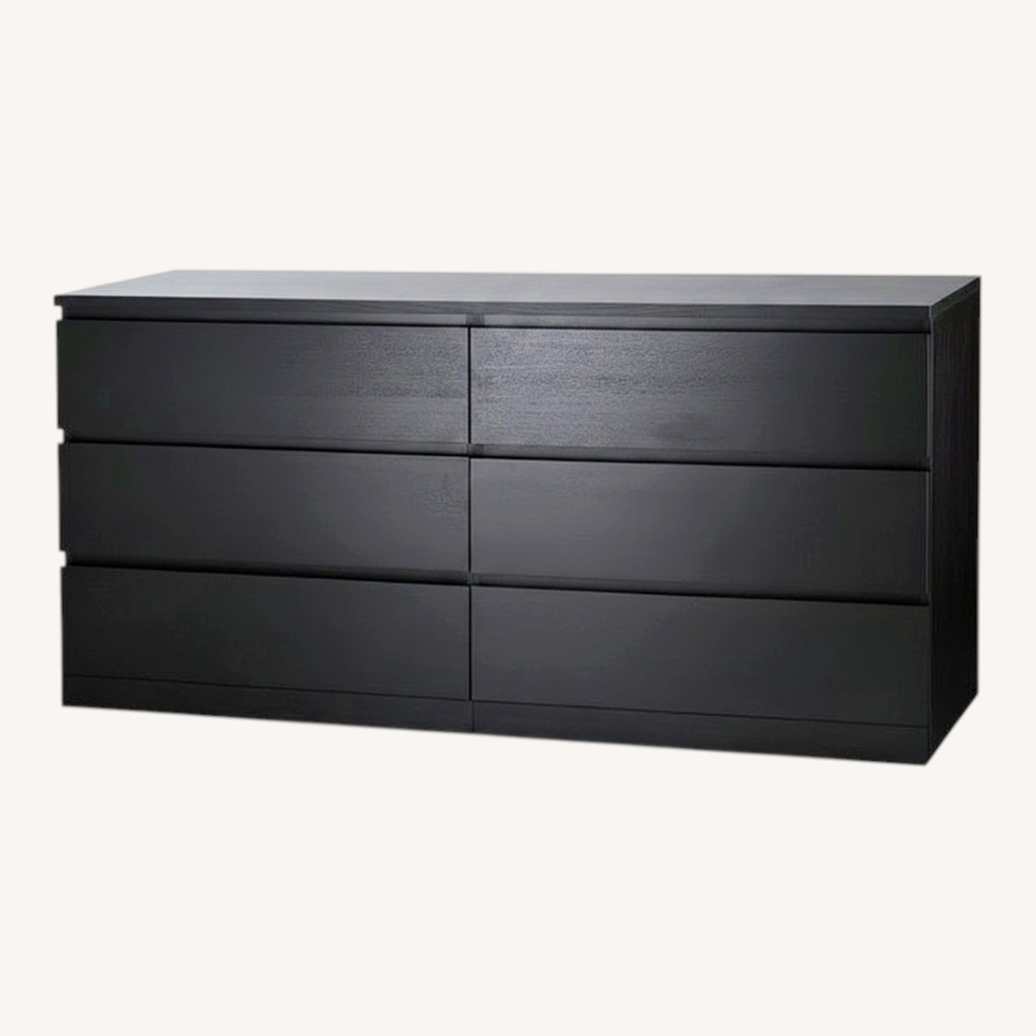 IKEA MALM Black Wood Dresser - image-0