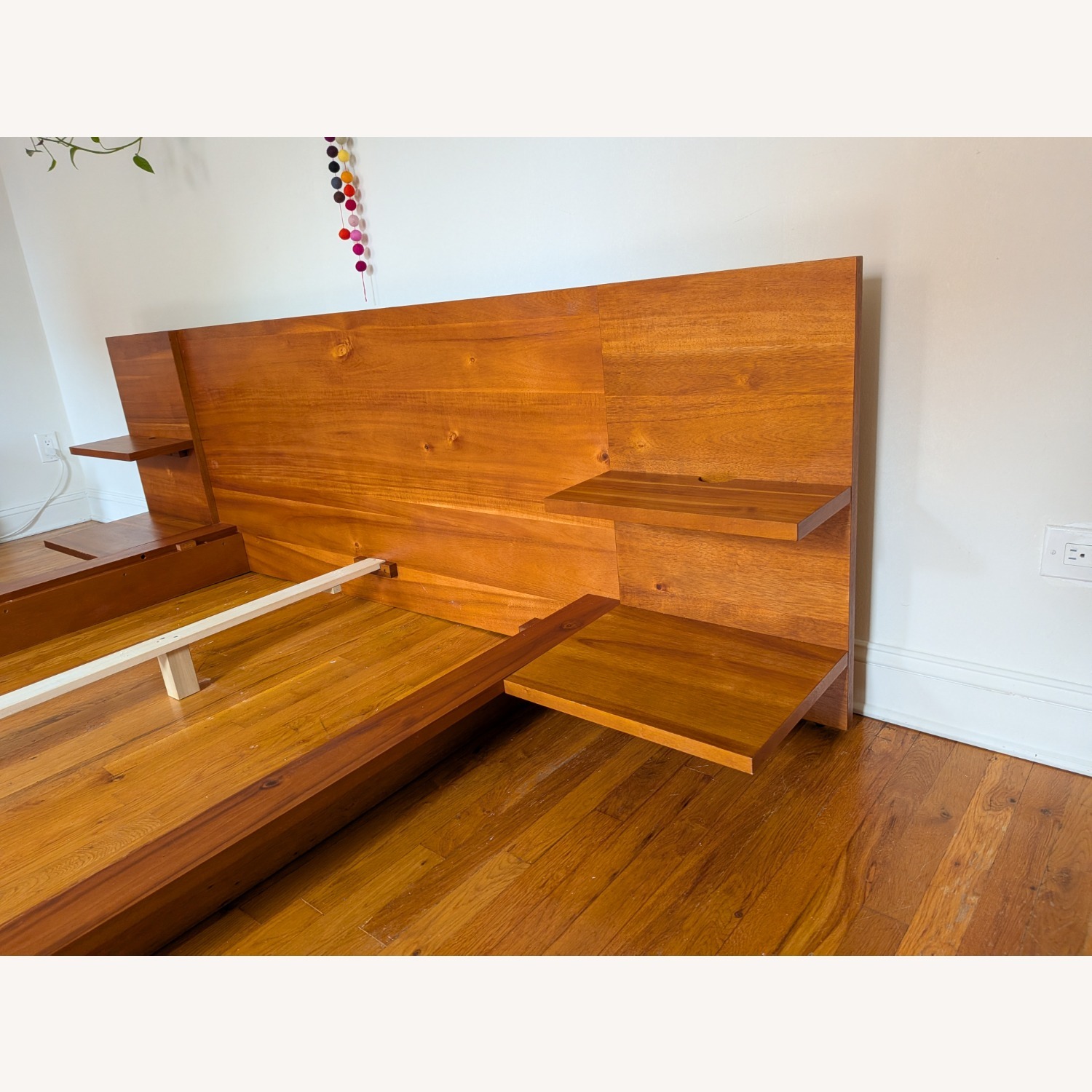 CB2 Andes Acacia Queen Bed Frame W Nightstands - image-15
