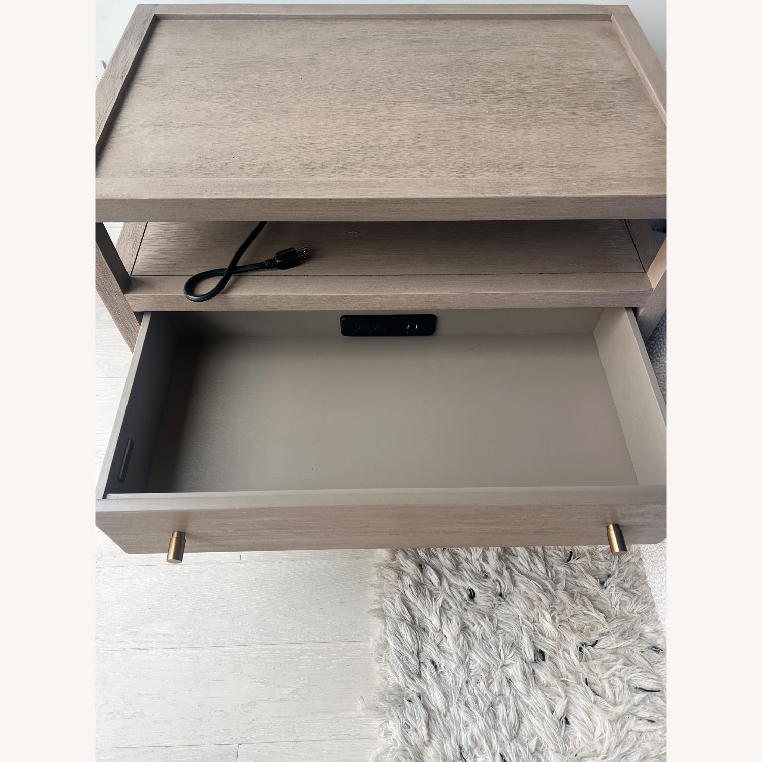 Crate & Barrel Keane Natural Wood Nightstand - image-3