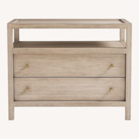 Crate & Barrel Keane Natural Wood Nightstand