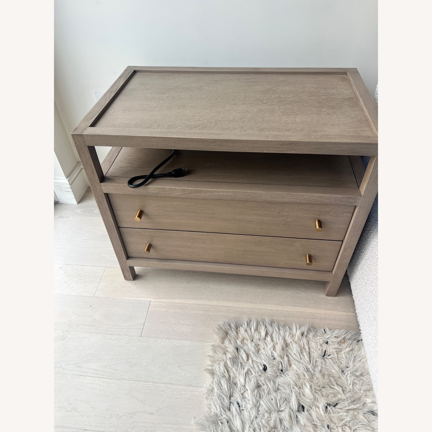 Crate & Barrel Keane Natural Wood Nightstand - image-1