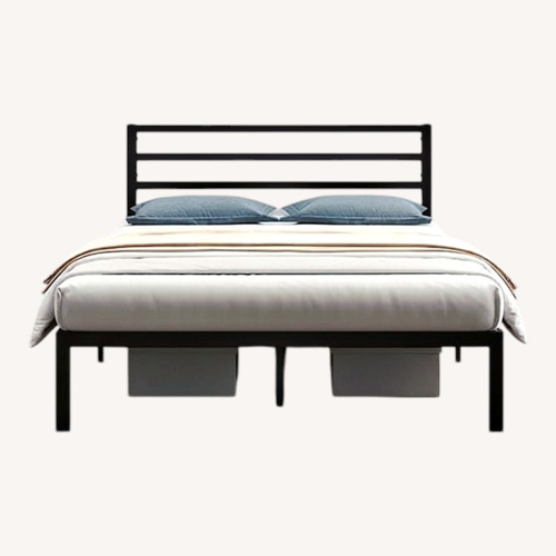 Used Amazon Black Metal Queen Bed for sale on AptDeco
