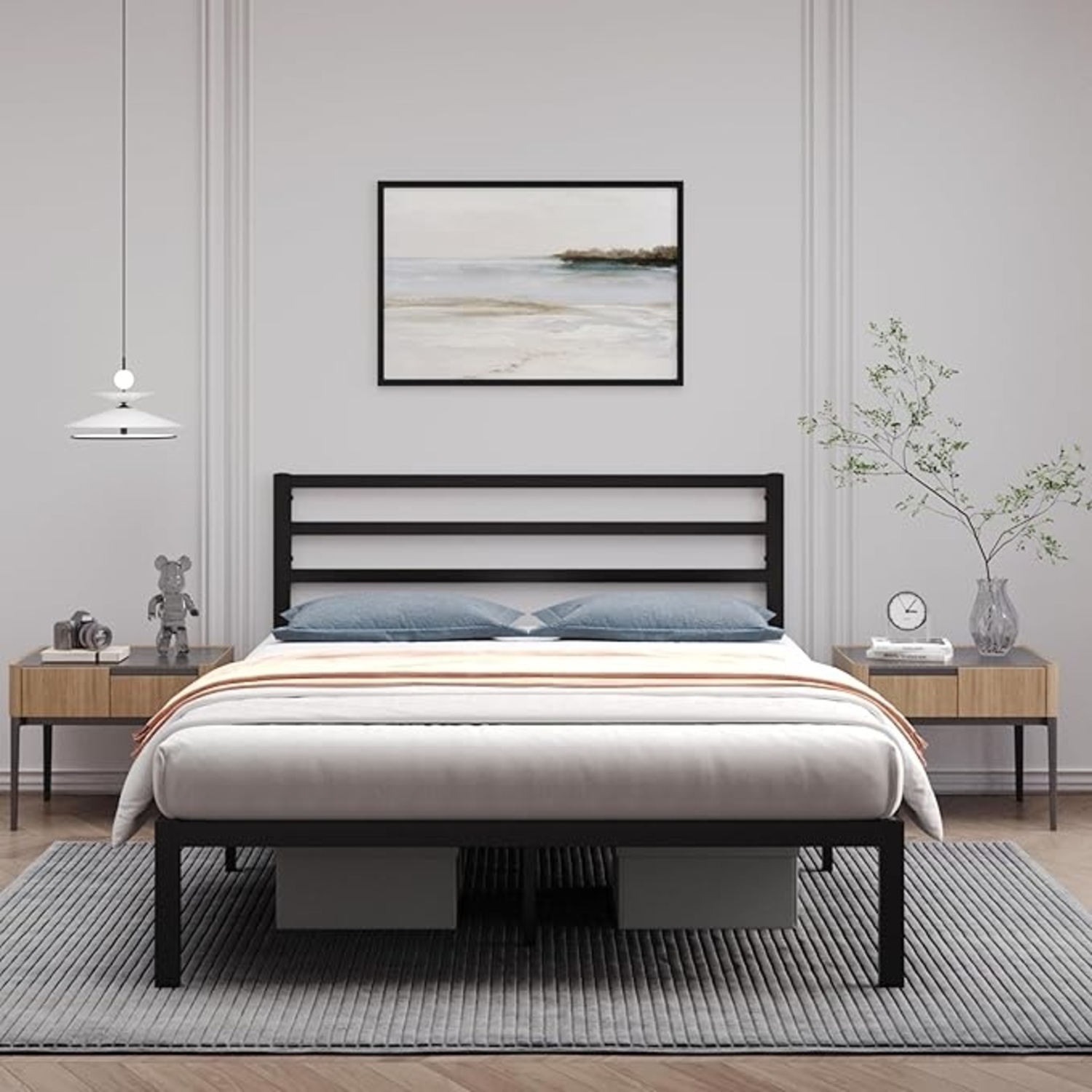 Amazon Black Metal Queen Bed - image-4