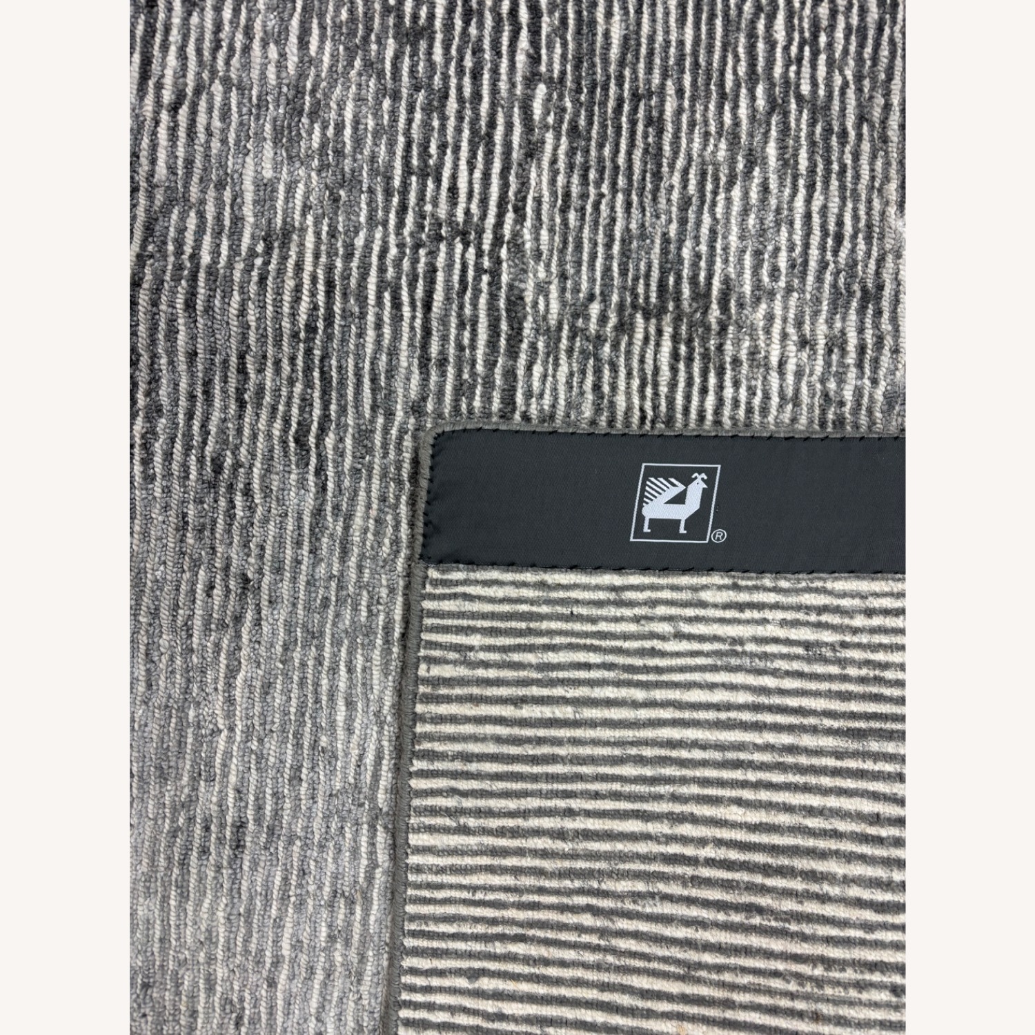 Light Gray Wool Area Rug 9' x 12' - image-5
