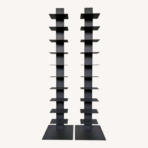Used Black Metal Stacked Bookcase for sale on AptDeco