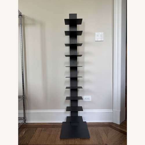 Used Black Metal Stacked Bookcase for sale on AptDeco