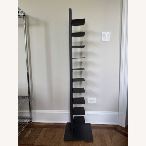 Used Black Metal Stacked Bookcase for sale on AptDeco