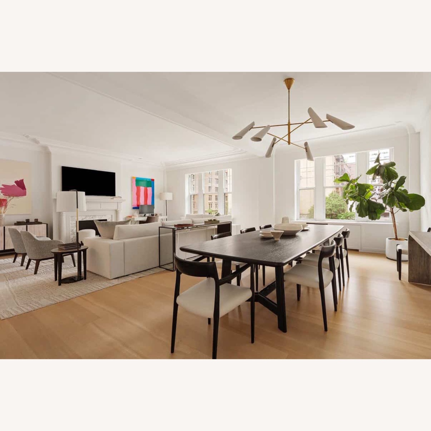 Black Custom Oak Wood Dining Table - image-2