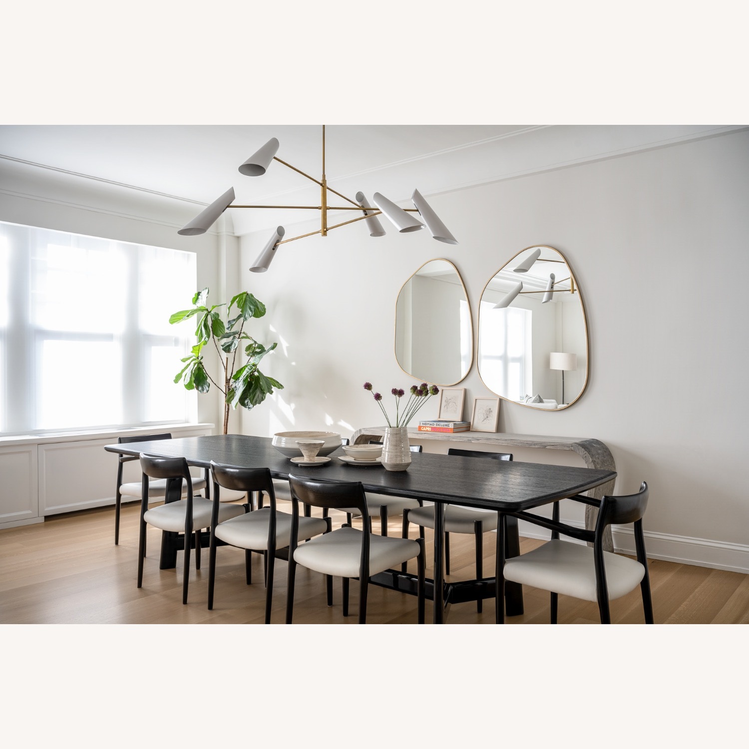 Black Custom Oak Wood Dining Table - image-3