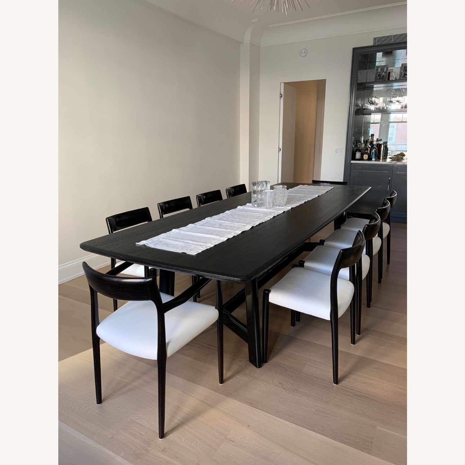 Black Custom Oak Wood Dining Table - image-7