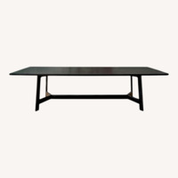 Black Custom Oak Wood Dining Table